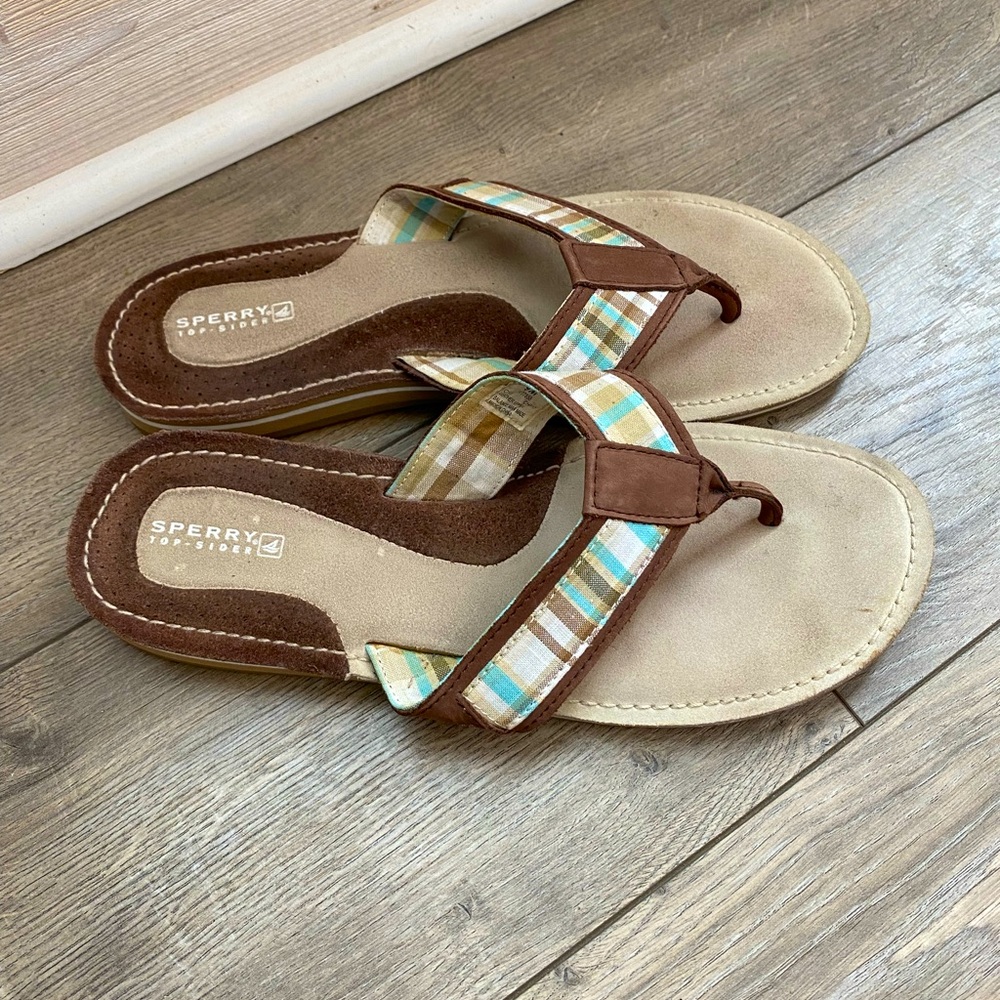 Sperry Top Sider flip flops leather